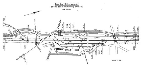 Lageplan Stellwerk Bi Birkenwerder 1982