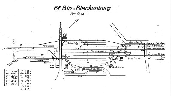 Lageplan 1962 Stellwerk Bkb Blankenburg