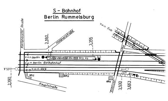 Lageplan Stellwerk Brh Rummelsburg 1982