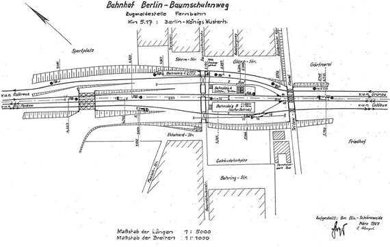 Lageplan Stellwerk Bsw Baumschulenweg 1967