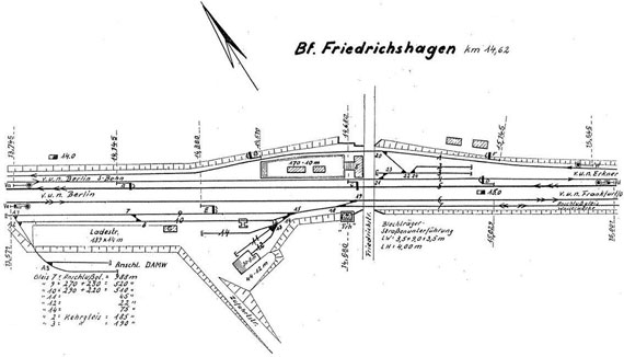 Lageplan Stellwerk Frh Friedrichshagen 1967