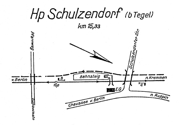 Lageplan 1955 Stellwerk Hls Heiligensee Szf Schulzendorf