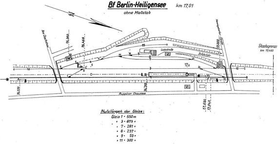 Lageplan 1955 Stellwerk Hls Heiligensee