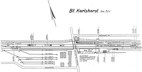 Lageplan Stellwerk Kh Karlshorst 1967
