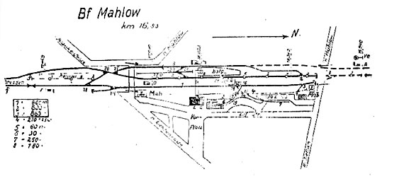 Lageplan 1940 Stellwerk Mah Mahlow