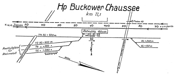 Lageplan 1955 Stellwerk Mf Marienfelde Buckower Chaussee