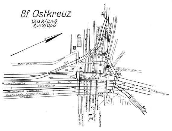 Lageplan Ostkreuz 1962