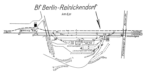 Lageplan 1955 Stellwerk Rwb Reinickendorf