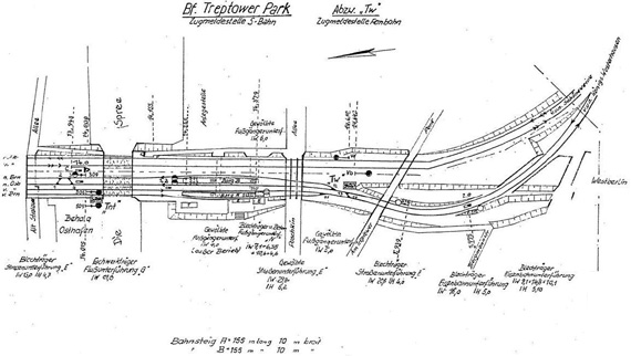 Lageplan 1967 Stellwerk Tw Treptower Park Tnt